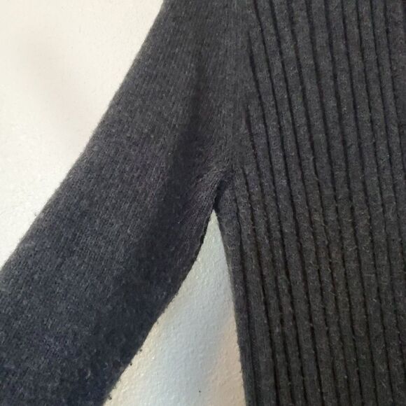 Gap Wool Cozy Open Long Cardigan Sweater Charcoal Grey Womens Sz M L has pilling - Picture 8 of 16